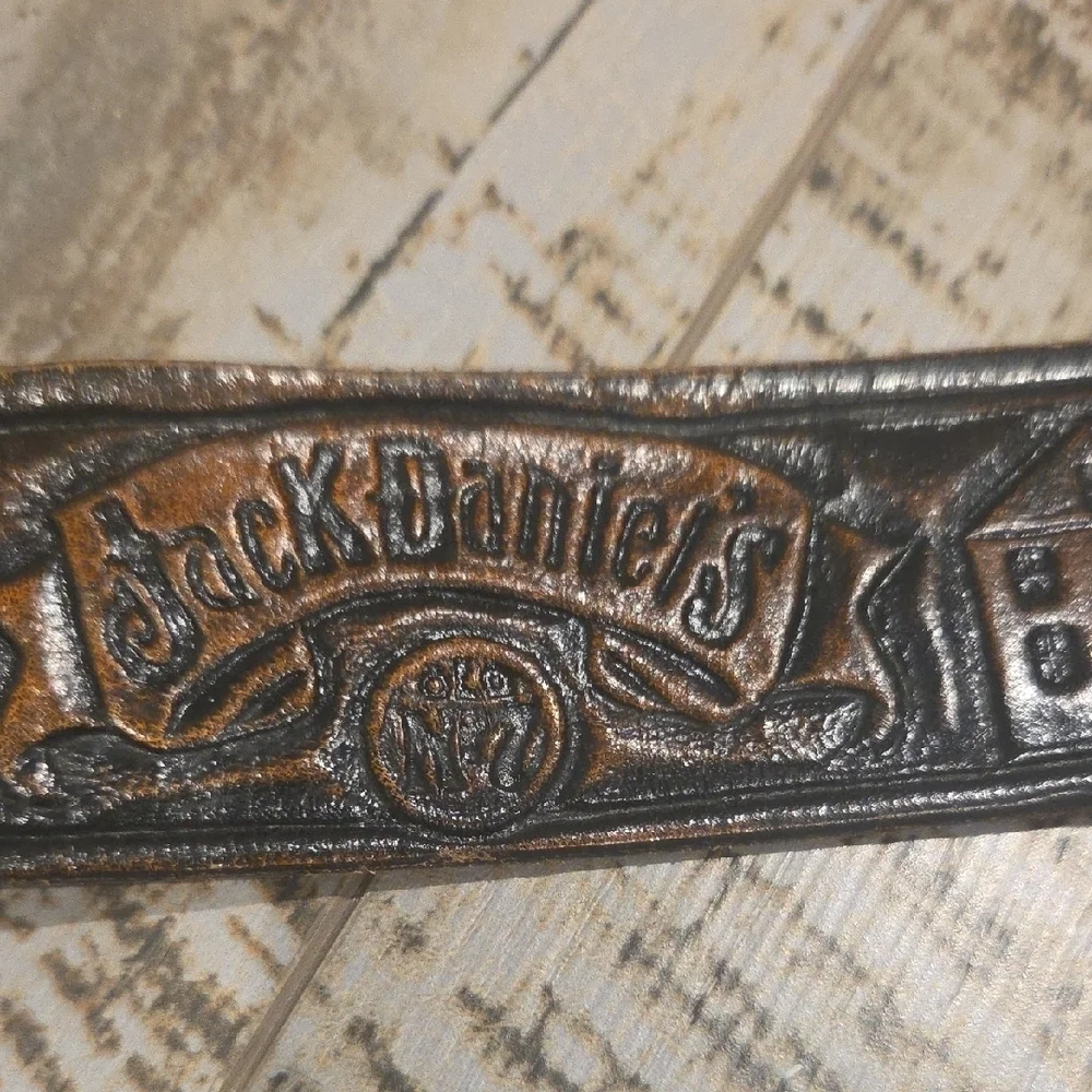 Jack Daniels Whiskey Gold and Brown Belt